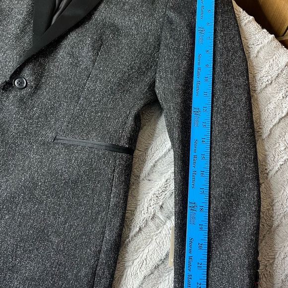 J. Ferrar Slim Fit Charcoal Sparkle Sport Jacket Size 38 Short Slim - Picture 10 of 11